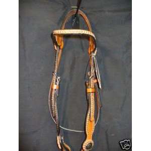   WEAVER HEADSTALL BROWBAND WESTERN HORSE SHOW TACK