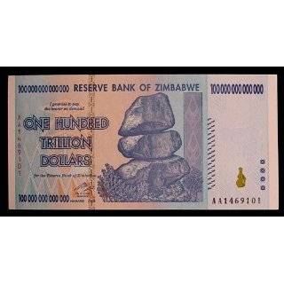 Zimbabwe 100 Trillion Dollar Bill Banknote 2008 Uncirculated in 