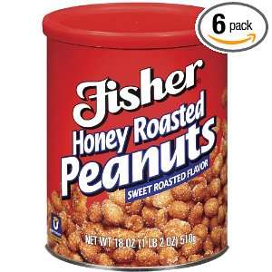 Fisher Honey Roasted Peanuts, 18 Ounce Grocery & Gourmet Food