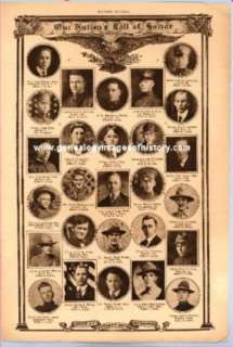 World War I Honor Roll of Veterans Genealogy no 8  