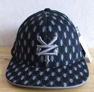 NWT ZOO YORK ROACH FLEXFIT BLACK BALL CAP HAT SIZE L/XL  