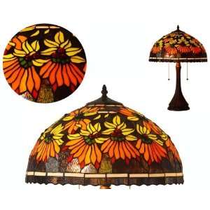  Amora Poinsettia Stained Glass Tiffany Style Table Lamp Shade 
