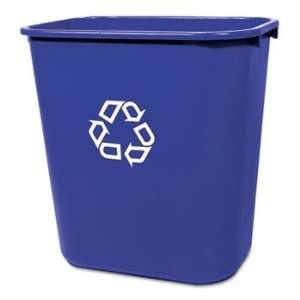  Medium Deskside Recycling Container, Rectangular, Plastic 