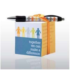  Note Cube & Pen Gift Set   Together We Can Make a 