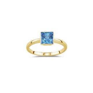   Cts Swiss Blue Topaz Solitaire Ring in 14K Yellow Gold 10.0 Jewelry