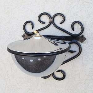   Torch with Filigree Wall Bracket   Stainless Steel