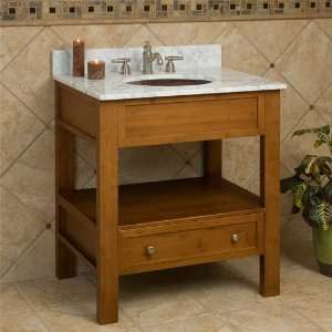 30 Bamboo Vanity   Hammered Copper Sink   8 Faucet Holes 