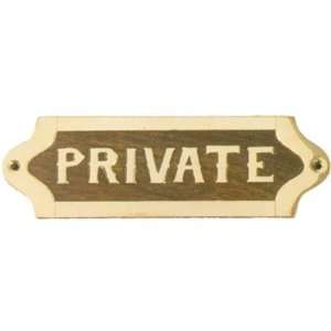  6 x 2 Wooden Sign, Private