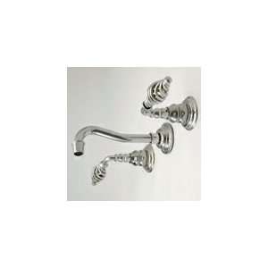 Newport Brass Wall Mount Lavatory Faucet Only, Twisted Cage Handles 
