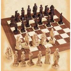    American Revolutionary War Crushed Stone Chess Pieces Toys & Games