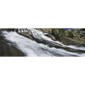 Water Flows Down Falls of Tuolumne River in Summer 