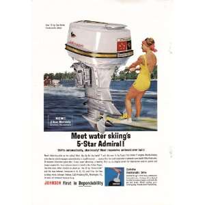   Horse 75hp Blonde Water Skiing Boat Original Print Ad 