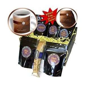   Ribbon with Flower on Peach   Coffee Gift Baskets   Coffee Gift Basket
