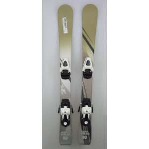 com New ECO Tan & White Kids Shape Snow Ski with Salomon T5 Binding 