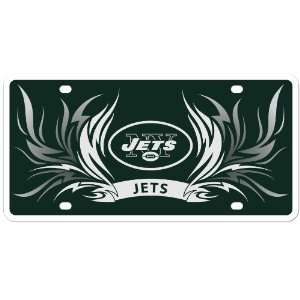  New York Jets Flame License Styrene NFL Plate Car Sign Tag 