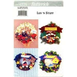    Butterick 4225   No Sew Four Seasonal Wreaths 